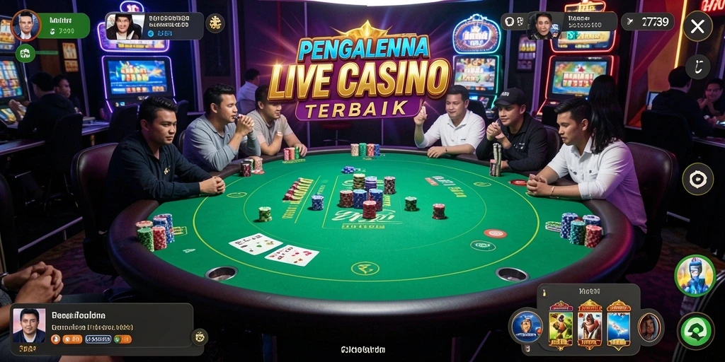 Tampilan permainan Live Casino yang interaktif dan mendebarkan.