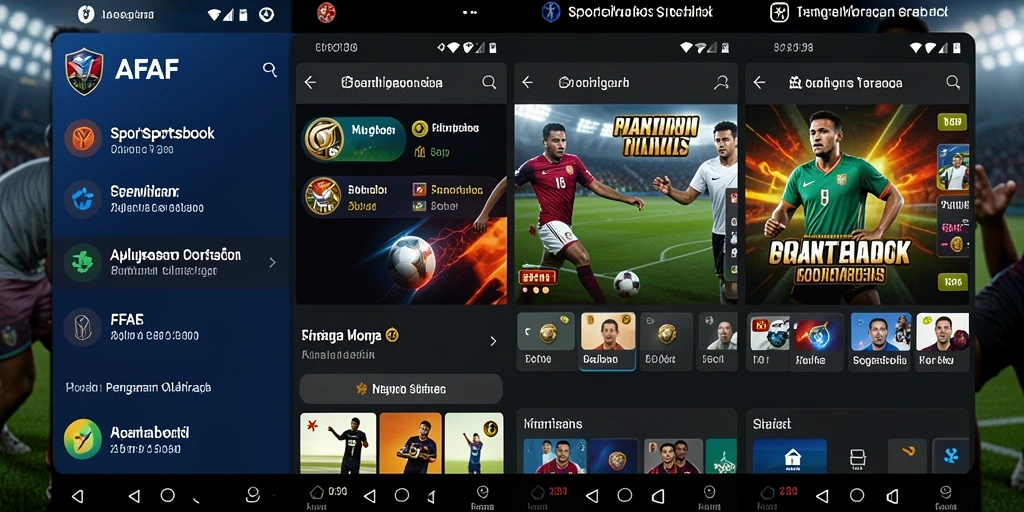 Tampilan gameplay AFAF saat melakukan taruhan olahraga.