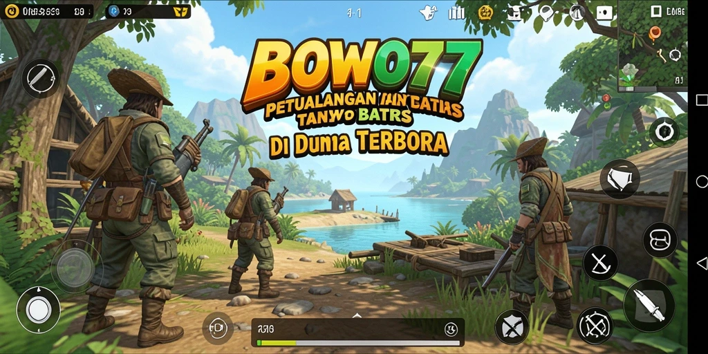 Tampilan gameplay Open World yang menakjubkan dalam BOWO77.