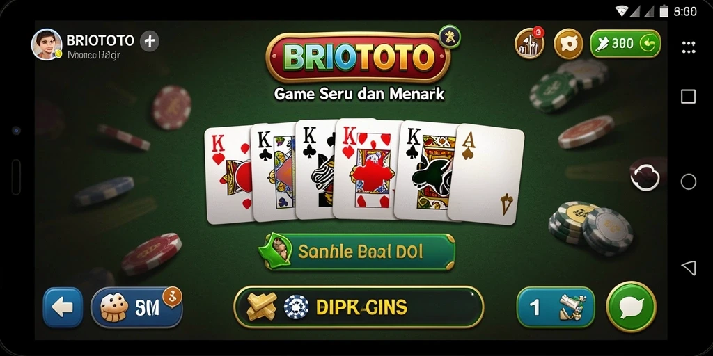 Tampilan gameplay Domino di BRIOTOTO yang seru dan interaktif.