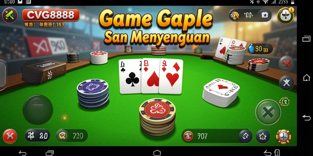 Tampilan gameplay Gaple yang seru di CVG8888.