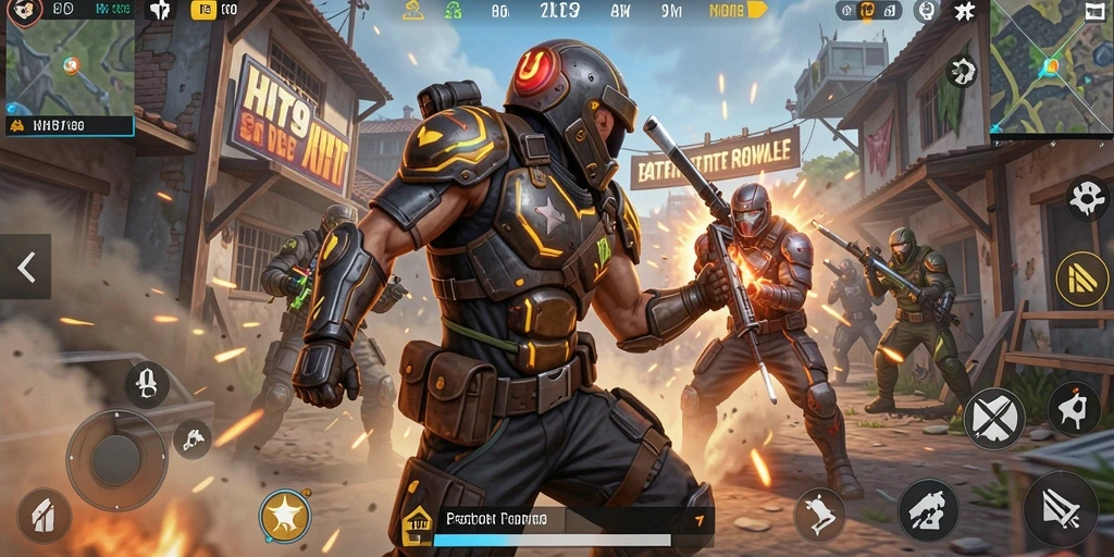 Gameplay seru dan menegangkan di HIT9 Battle Royale.
