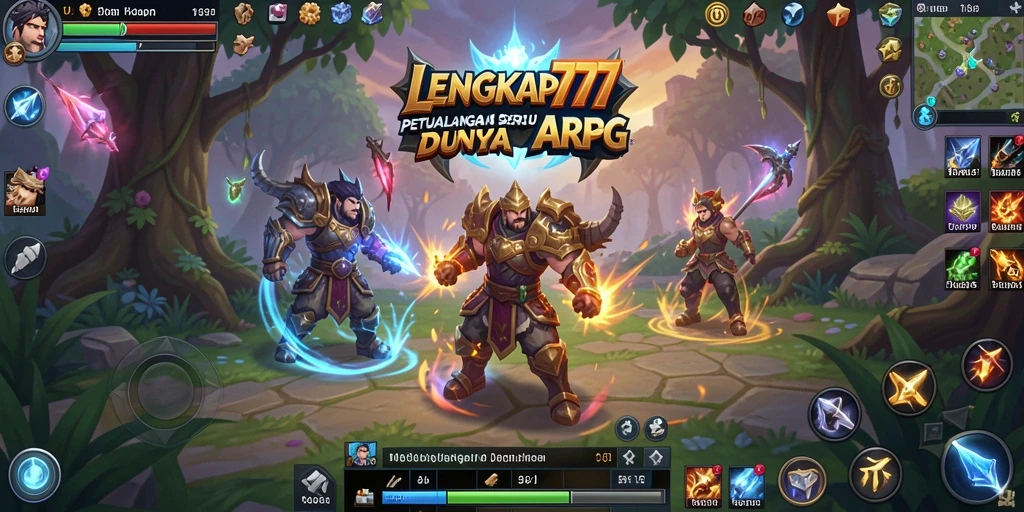 Tangkapan layar menunjukkan momen epik dalam pertarungan ARPG.