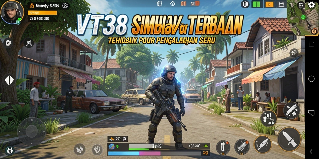 Tampilan gameplay VT38 yang menawan dalam simulasi kehidupan.