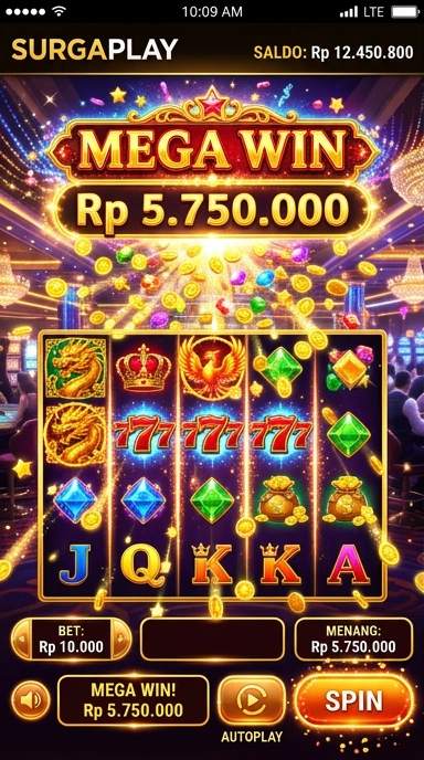 Antarmuka penggunaan aplikasi surgaplay yang sederhana.